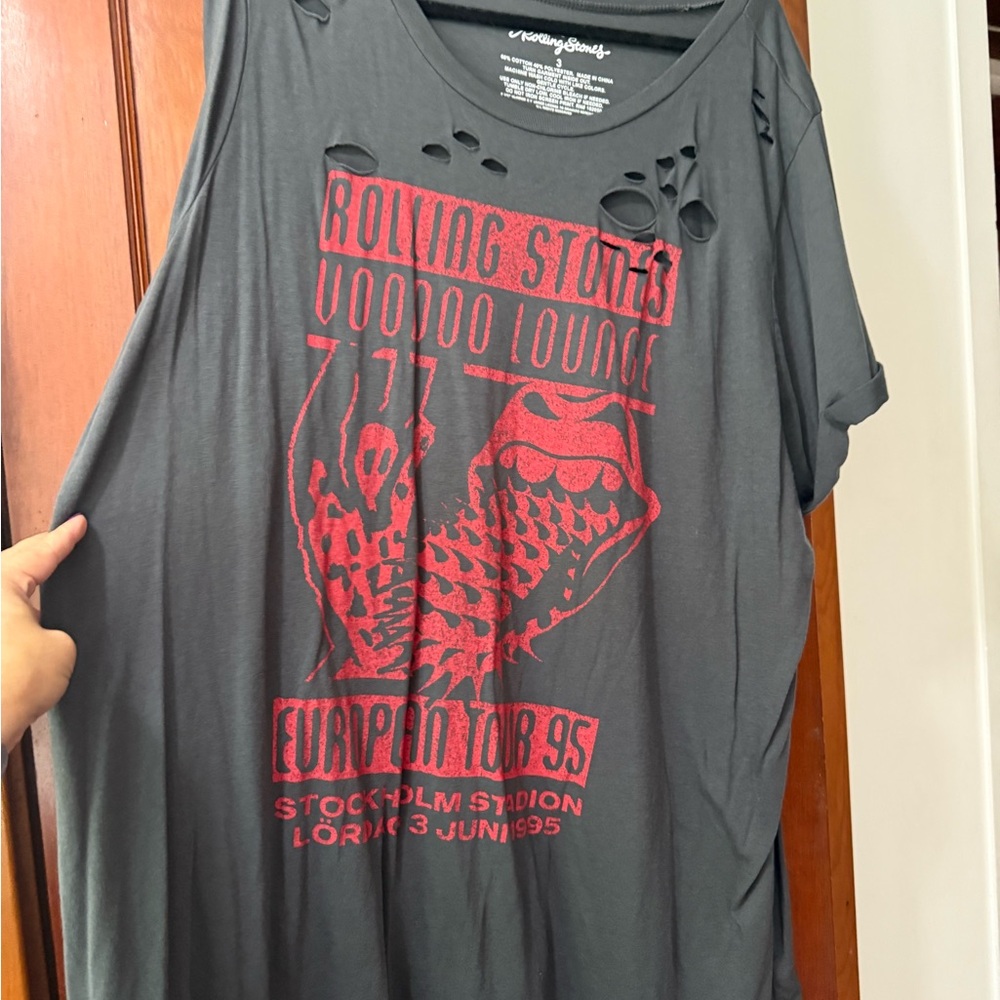 The Rolling Stones Black Cotton Blend Tee